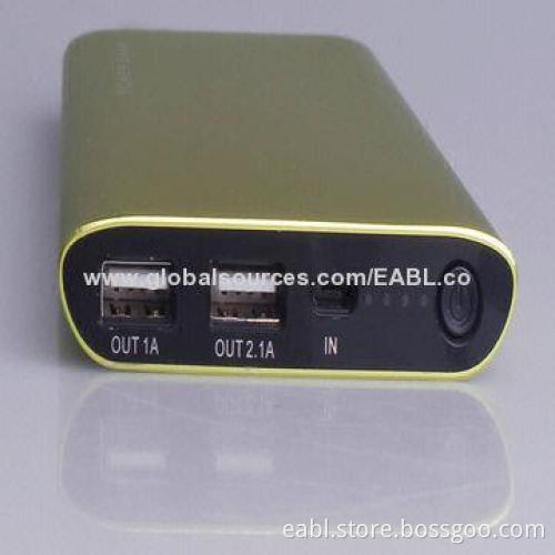 Dual-output Power Bank, 12,000mAh Capacity for Most Phones/Digital Product, Aluminum Alloy Housing
